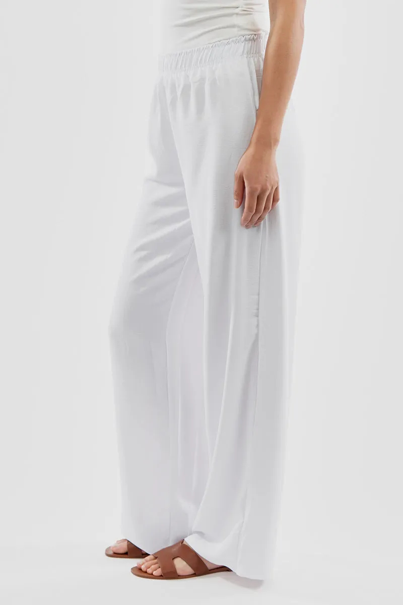 Stylexchange Vintage Solid Basic Palazzo Pants - White sold by Fairweather product image thumbnail 2