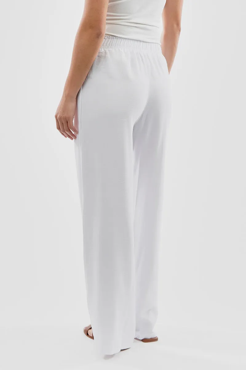 Stylexchange Vintage Solid Basic Palazzo Pants - White sold by Fairweather product image thumbnail 3