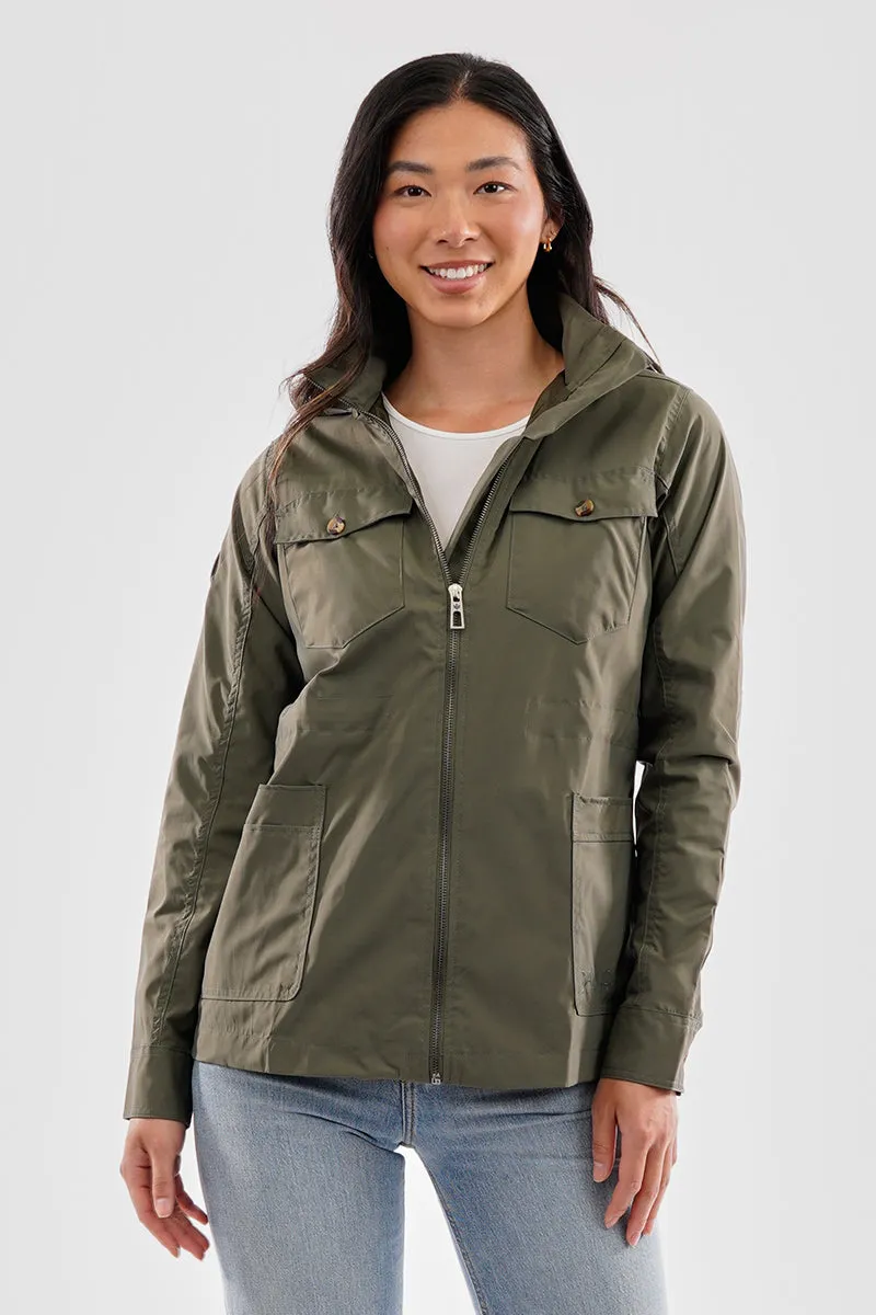 Canada Weather Gear Coated Microfibre Zip Up Lightweight Jacket - Olive sold by Fairweather