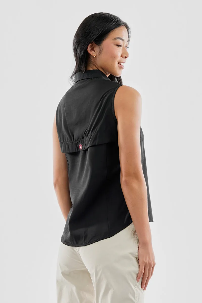 Canada Weather Gear Sleeveless Button Up Collared Shirt - Black sold by Fairweather product image thumbnail 3