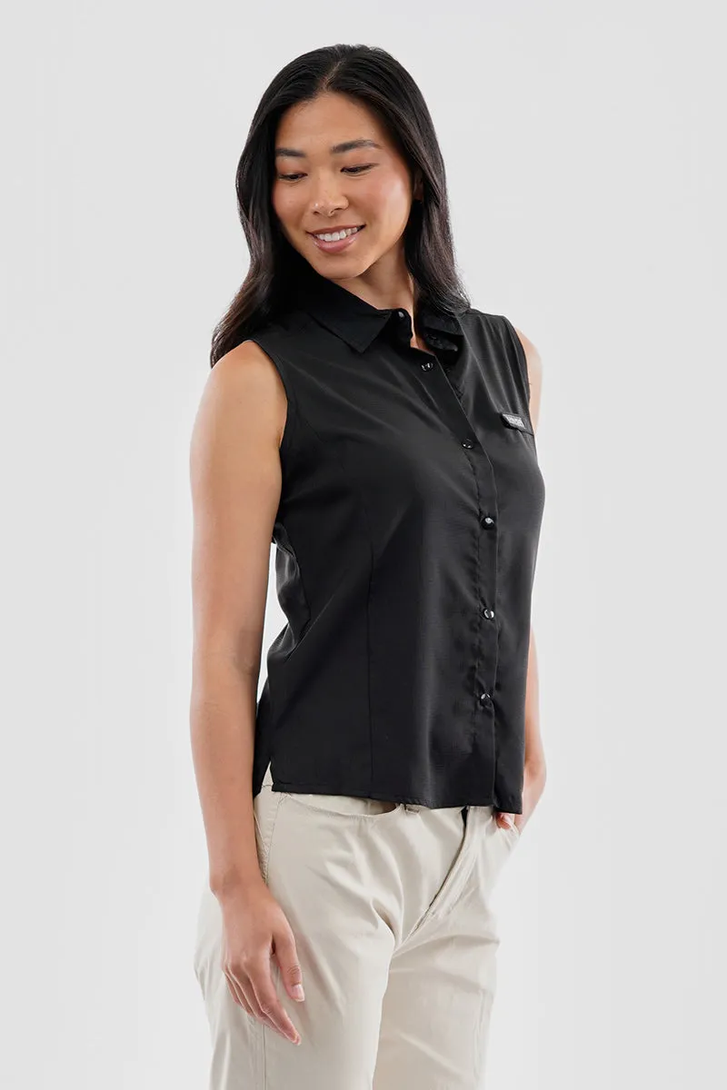 Canada Weather Gear Sleeveless Button Up Collared Shirt - Black sold by Fairweather product image thumbnail 2