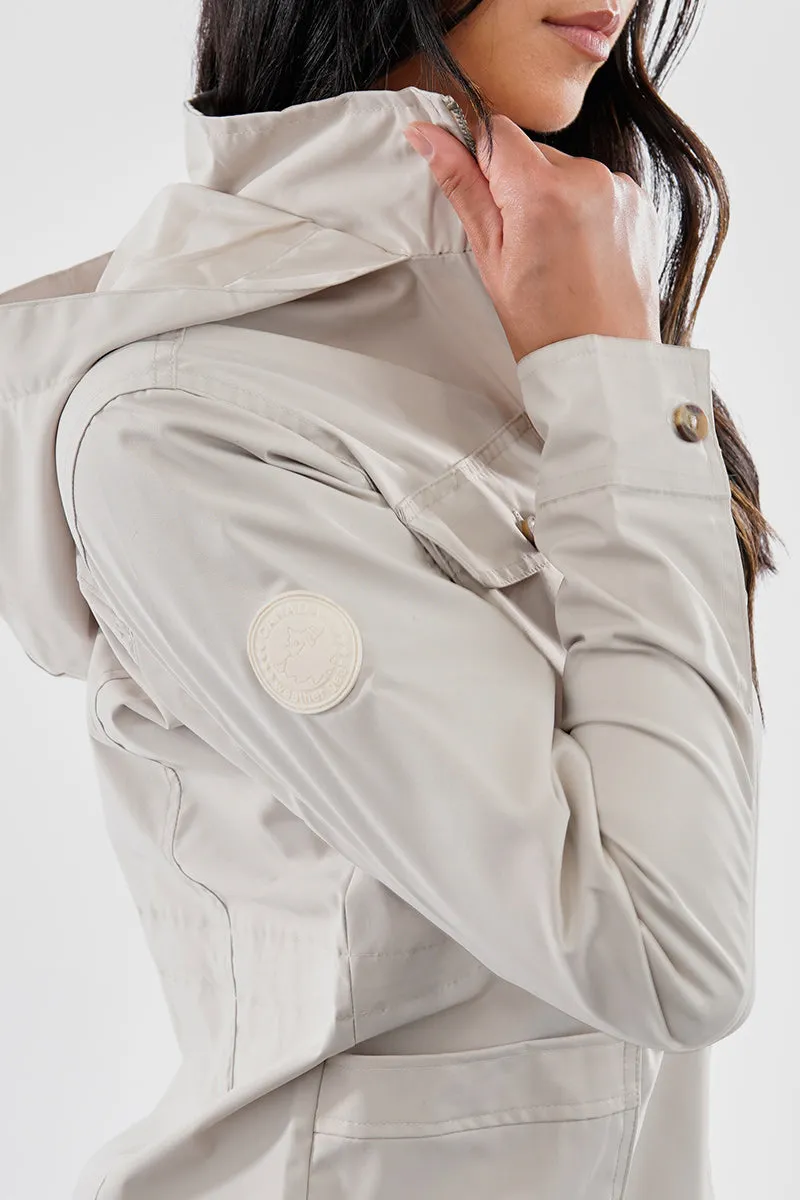 Canada Weather Gear Coated Microfibre Zip Up Lightweight Jacket - Cream sold by Fairweather product image thumbnail 4