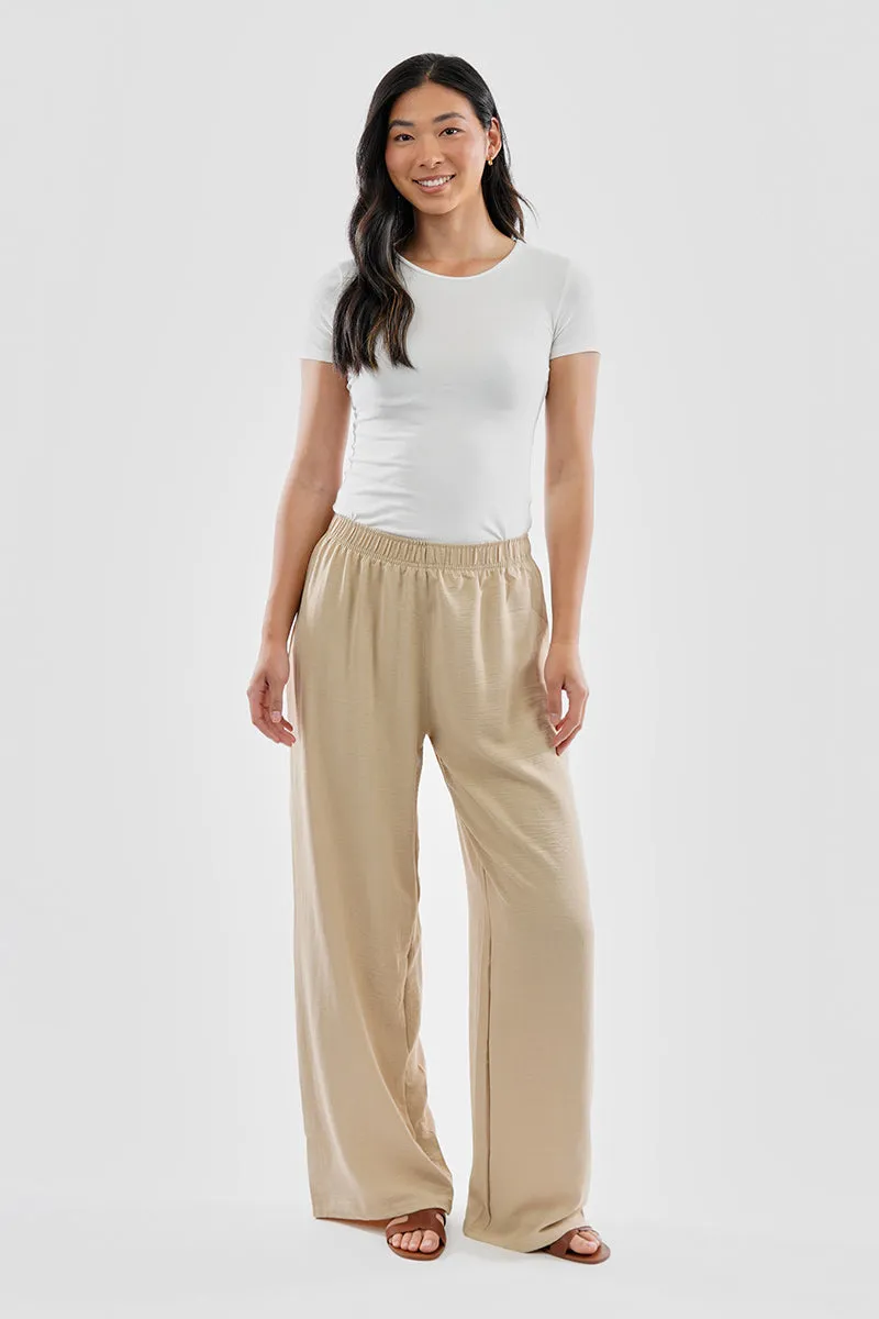 Stylexchange Vintage Solid Basic Palazzo Pants - Cream sold by Fairweather product image thumbnail 5