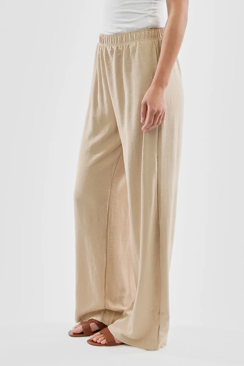 Stylexchange Vintage Solid Basic Palazzo Pants - Cream sold by Fairweather product image thumbnail 2