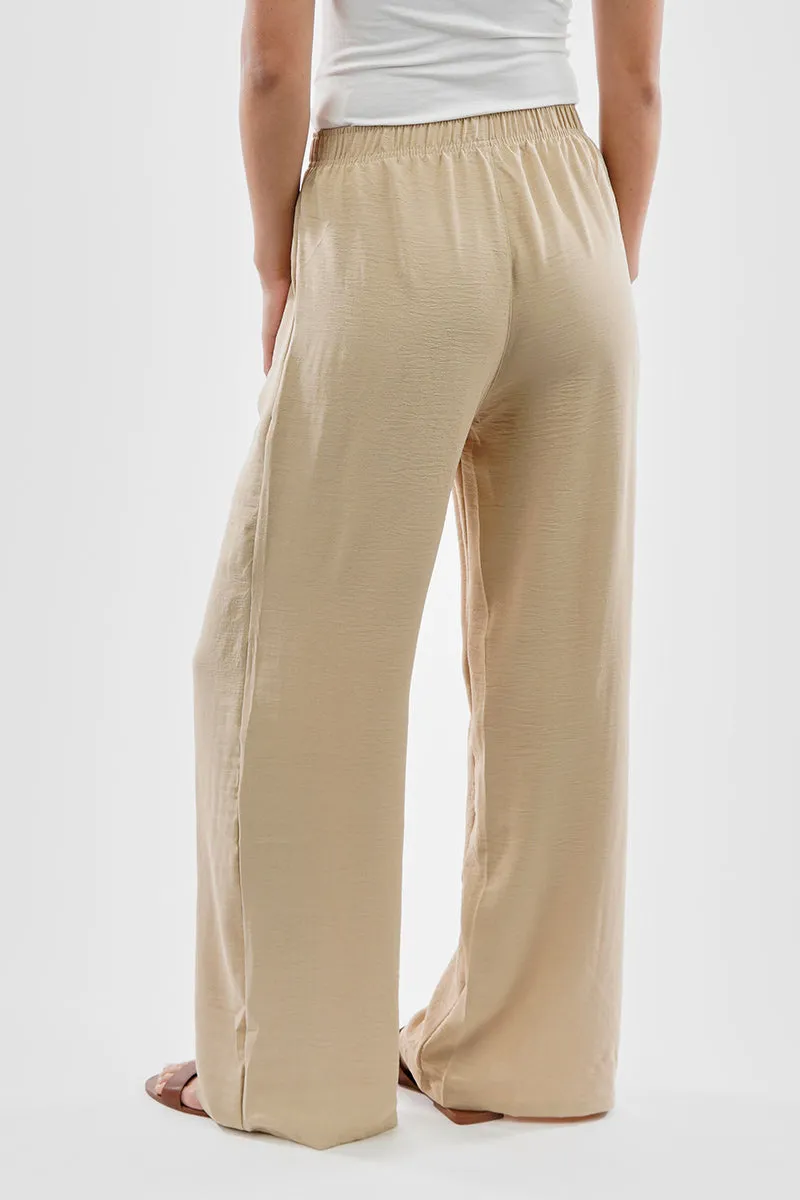 Stylexchange Vintage Solid Basic Palazzo Pants - Cream sold by Fairweather product image thumbnail 3