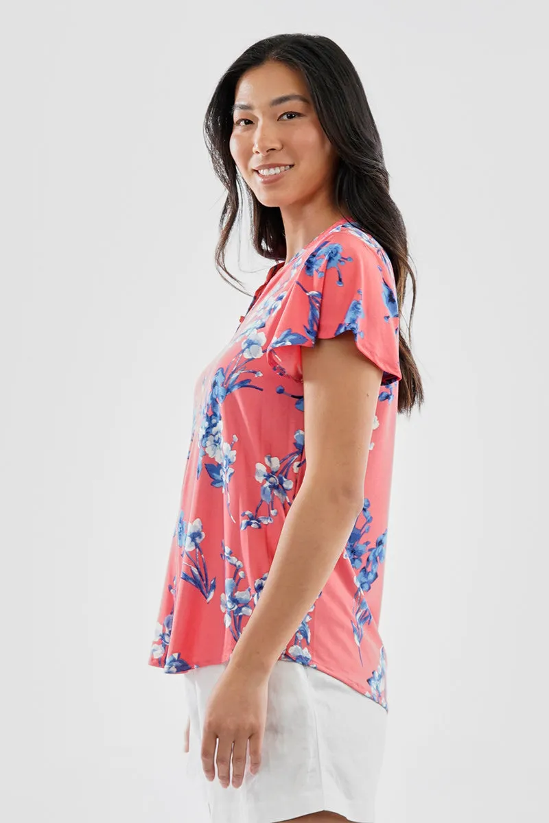 International INC Company Floral Single Button Blouse - Pink sold by Fairweather product image thumbnail 2