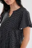 International INC Company Polka Dot Single Button Blouse - Black sold by Fairweather