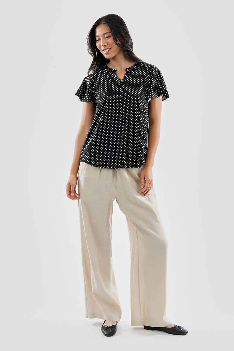 International INC Company Polka Dot Single Button Blouse - Black sold by Fairweather product image thumbnail 5