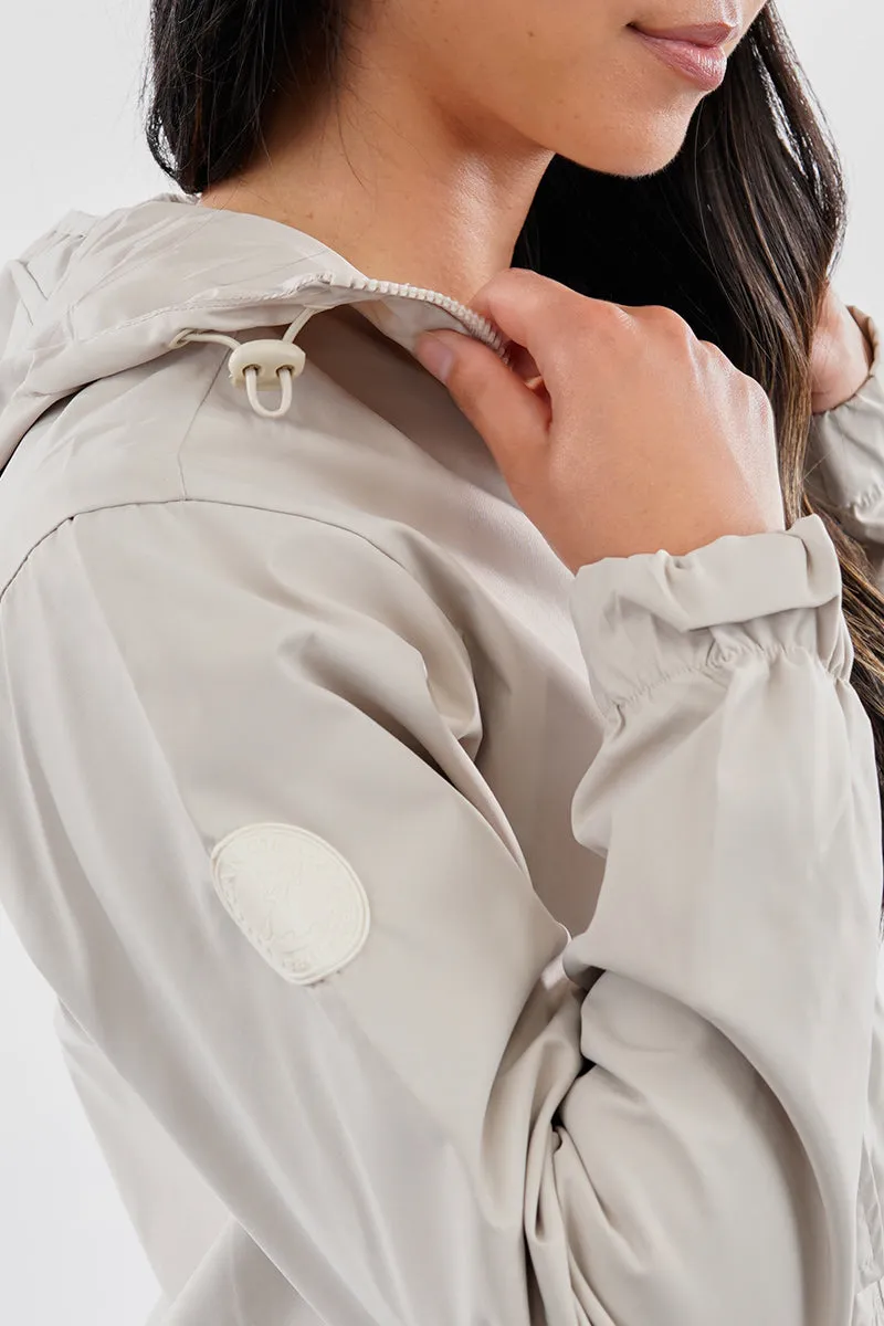 Cropped Coated Microfibre Lightweight Jacket - Cream sold by Fairweather product image thumbnail 4