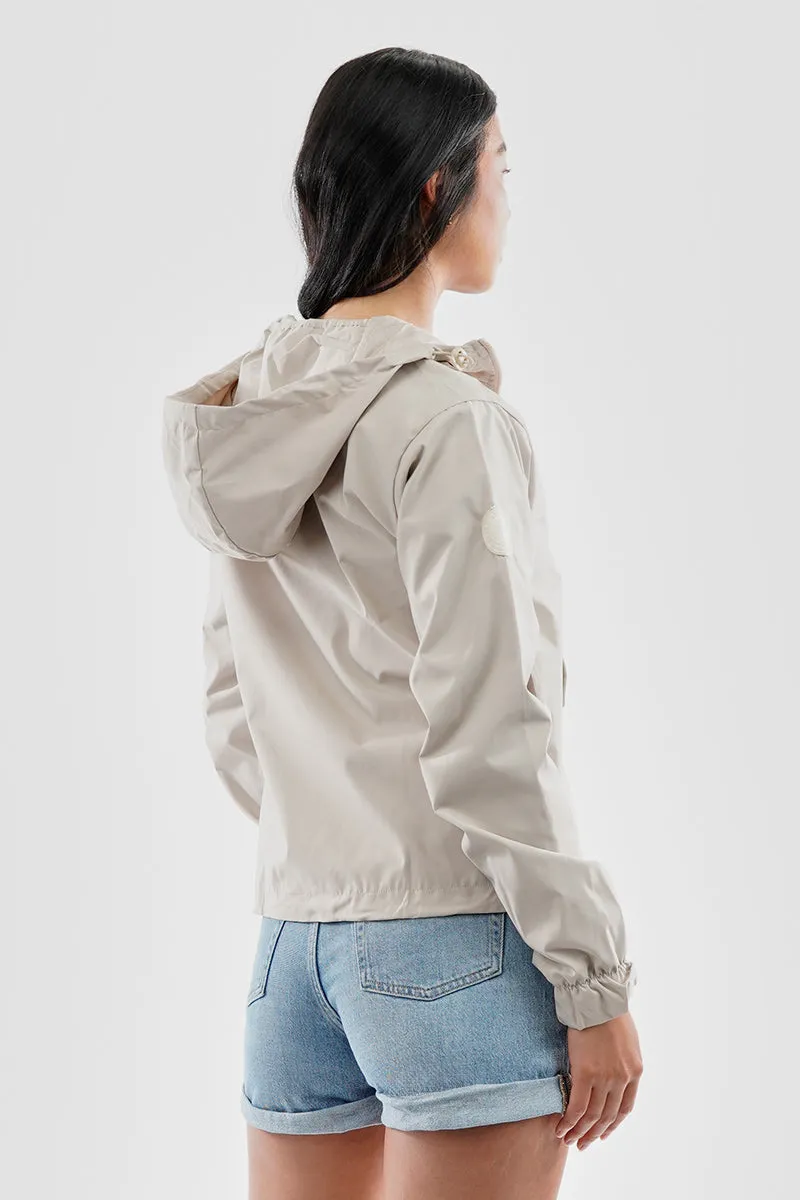 Cropped Coated Microfibre Lightweight Jacket - Cream sold by Fairweather product image thumbnail 3