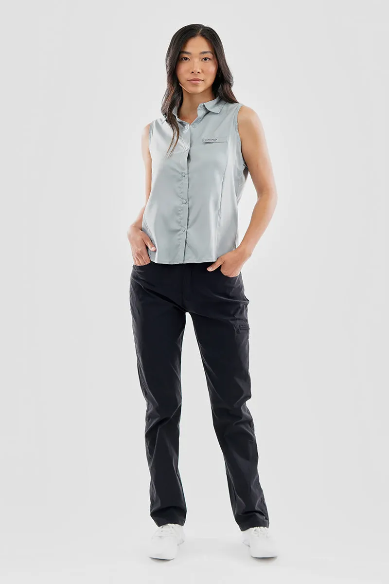 Canada Weather Gear Sleeveless Button Up Collared Shirt - Grey sold by Fairweather product image thumbnail 5