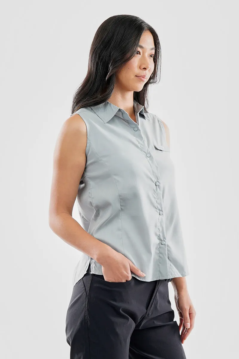 Canada Weather Gear Sleeveless Button Up Collared Shirt - Grey sold by Fairweather product image thumbnail 2