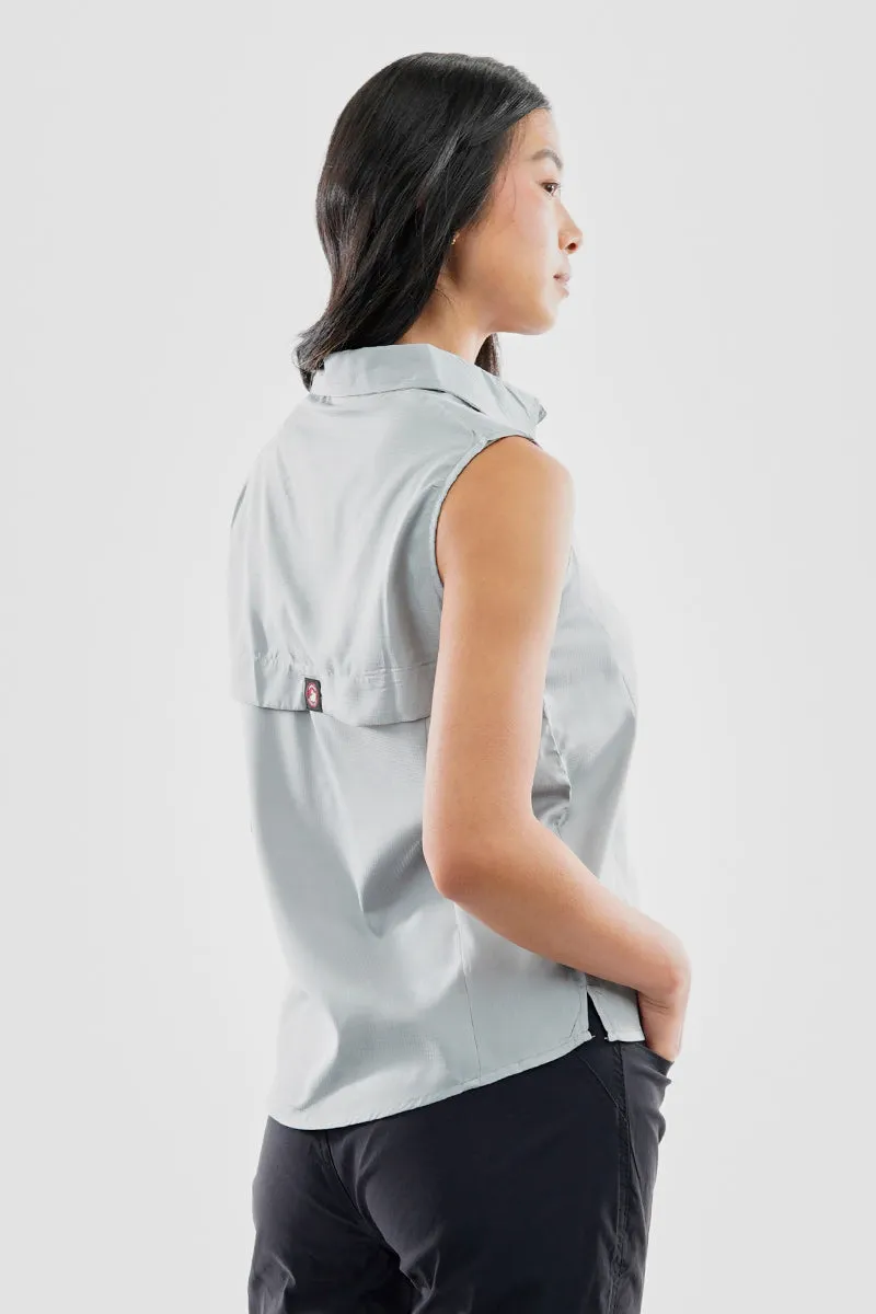 Canada Weather Gear Sleeveless Button Up Collared Shirt - Grey sold by Fairweather product image thumbnail 3