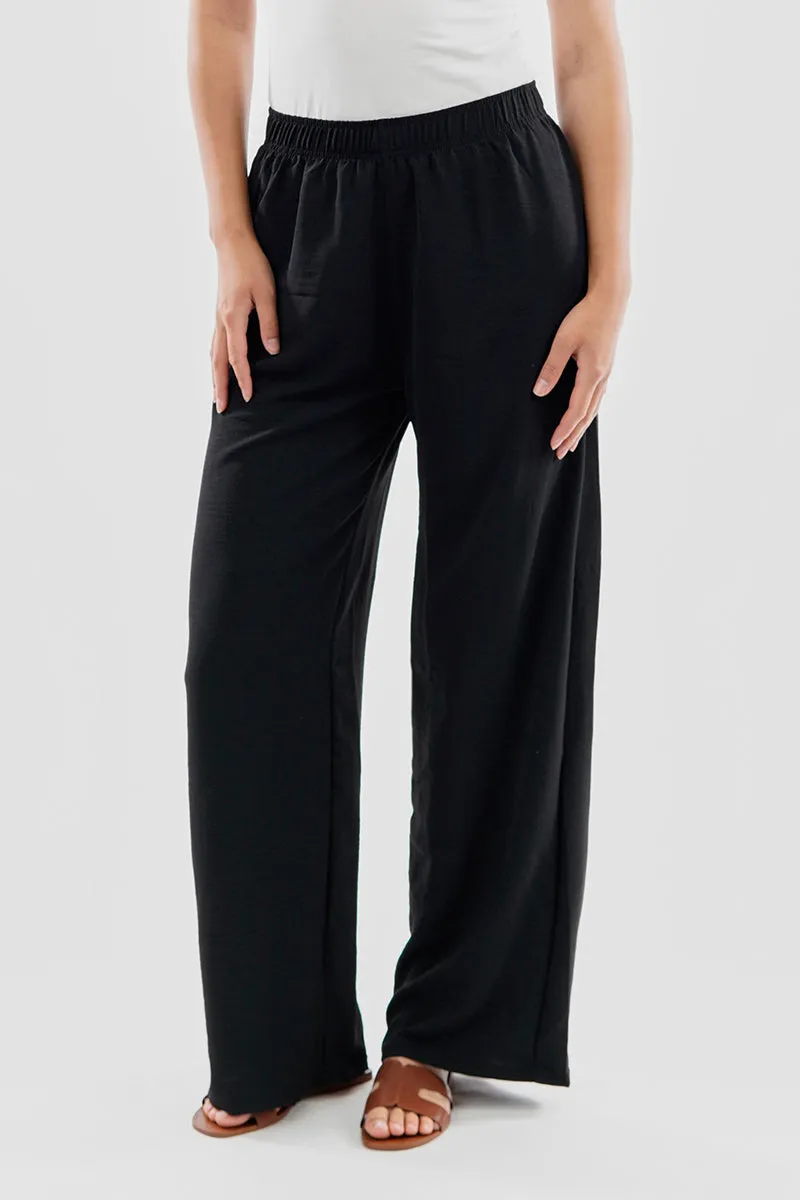 Stylexchange Vintage Solid Basic Palazzo Pants - Black sold by Fairweather