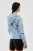 Canada Weather Gear Cropped Coated Microfibre Lightweight Jacket - Blue sold by Fairweather