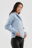 Canada Weather Gear Cropped Coated Microfibre Lightweight Jacket - Blue sold by Fairweather