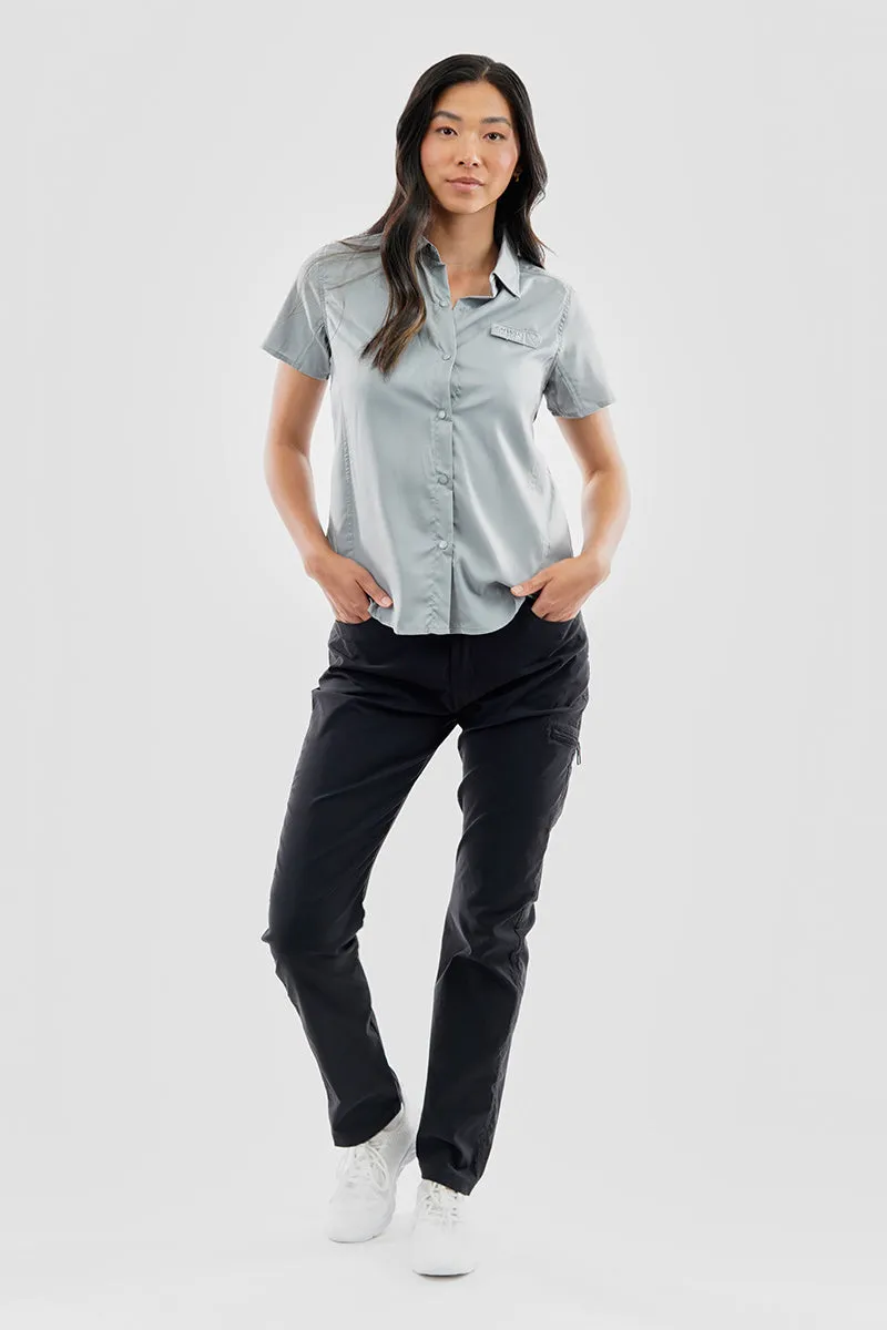 Canada Weather Gear Solid Short Sleeve Button Up Shirt - Grey sold by Fairweather product image thumbnail 5