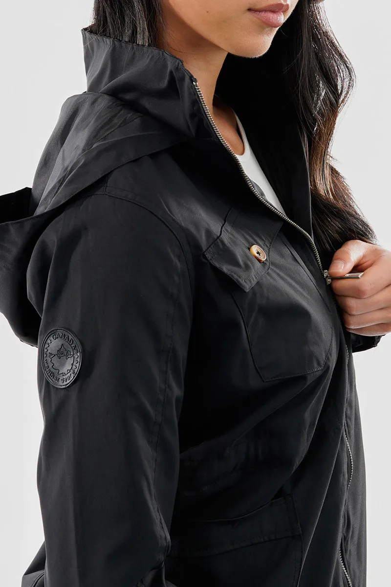 Canada Weather Gear Coated Microfibre Zip Up Lightweight Jacket - Black sold by Fairweather product image thumbnail 4