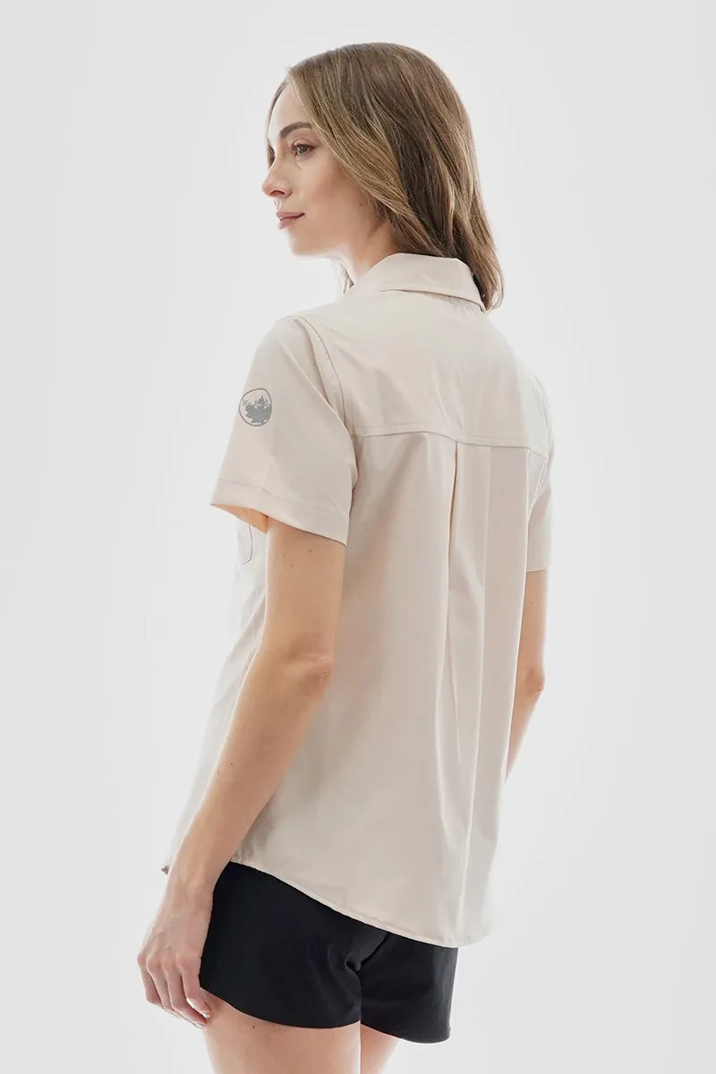 Canada Weather Gear Button Up Short Sleeve Shirt - Cream sold by Fairweather product image thumbnail 3