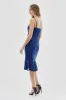 Costa Blanca Floral Lace Flounce Hem Cocktail Dress - Blue sold by Fairweather