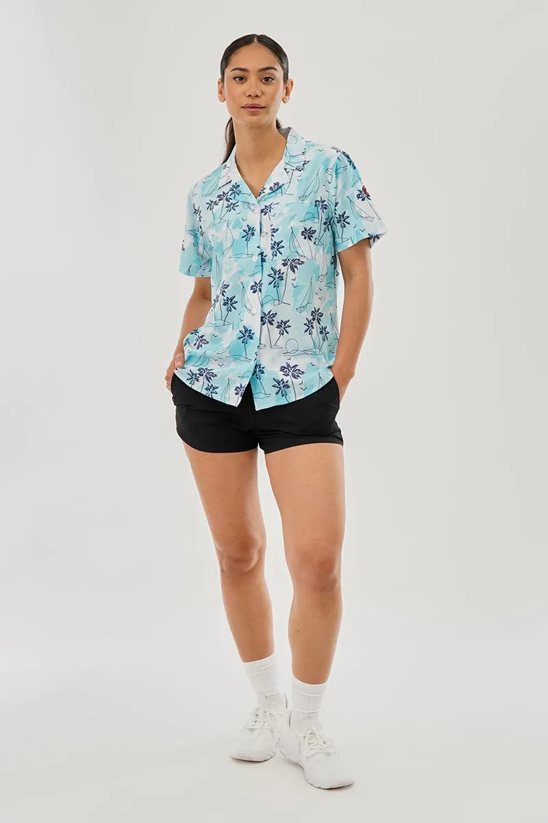 Canada Weather Gear Printed Short Sleeve Button Up Shirt - Aqua sold by Fairweather product image thumbnail 5