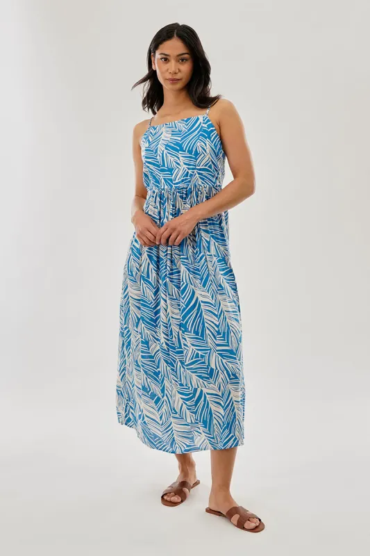 International INC Company Printed Square Neck Maxi Dress - Blue sold by Fairweather