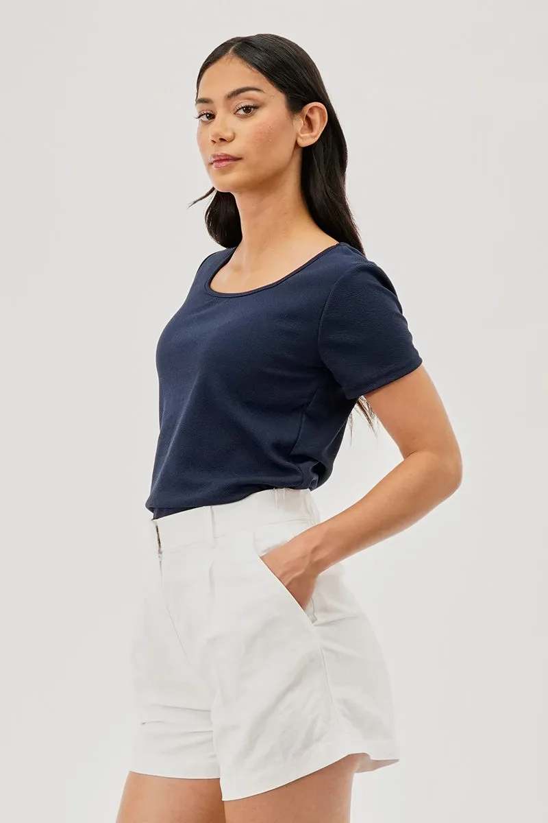 Runaway Bay Square Neck Tee - Navy sold by Fairweather product image thumbnail 2