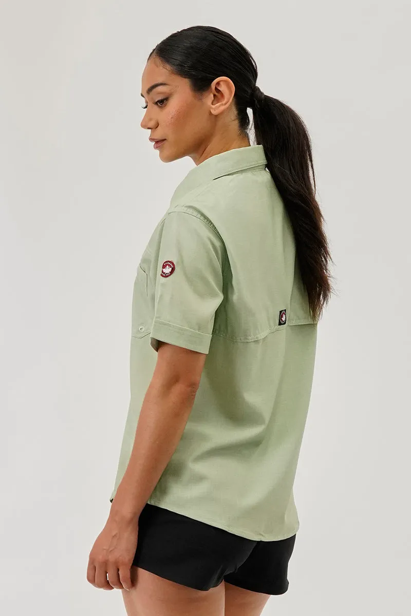 Canada Weather Gear Short Sleeve Button Up Utility Shirt - Green sold by Fairweather product image thumbnail 3