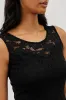 Costa Blanca Floral Lace Sleeveless Cocktail Dress - Black sold by Fairweather