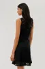 Costa Blanca Floral Lace Sleeveless Cocktail Dress - Black sold by Fairweather
