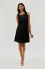 Costa Blanca Floral Lace Sleeveless Cocktail Dress - Black sold by Fairweather