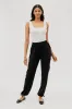 Costa Blanca Ribbed Quarter Zip Tank Top - White sold by Fairweather