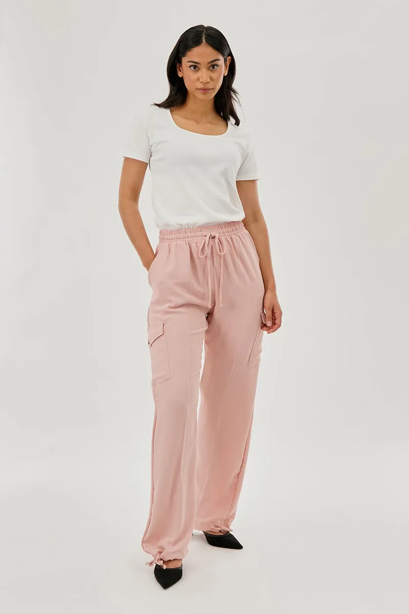 Stylexchange Vintage Drawstring Cargo Pants - Pink sold by Fairweather product image thumbnail 5