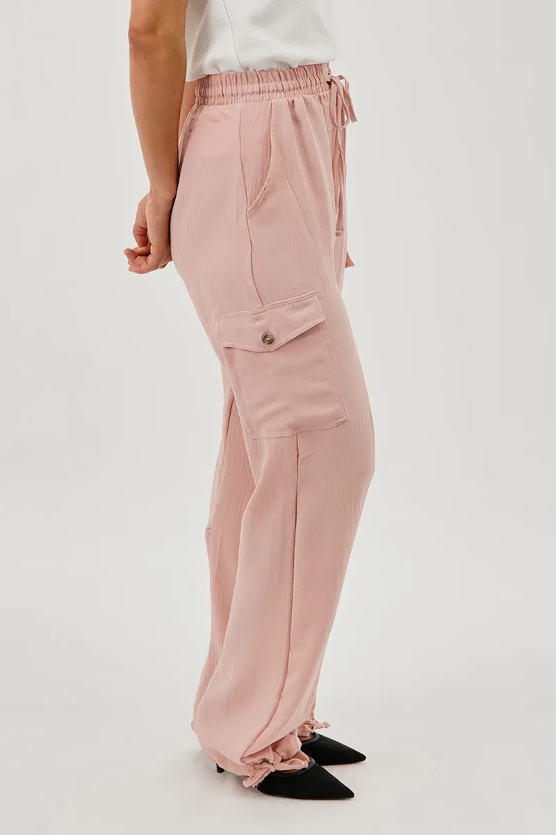 Stylexchange Vintage Drawstring Cargo Pants - Pink sold by Fairweather product image thumbnail 2
