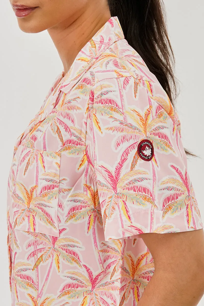 Canada Weather Gear Printed Short Sleeve Button Up Shirt - Pink sold by Fairweather product image thumbnail 4