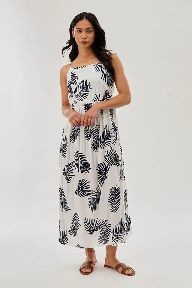 International INC Company Printed Square Neck Maxi Dress - White sold by Fairweather