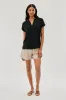 Stylexchange Vintage V-Neck Short Sleeve Blouse - Black sold by Fairweather
