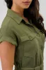 Stylexchange Vintage Belted Button Up Midi Dress - Olive sold by Fairweather
