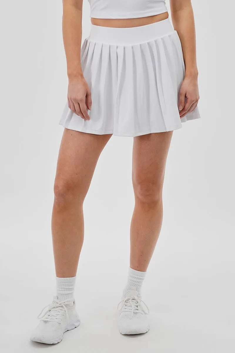 Body Instinct Pleated Tennis Skirt - White sold by Fairweather
