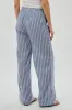 Beechers Brook Striped Drawstring Wide Leg Pants - Blue sold by Fairweather