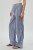 Beechers Brook Striped Drawstring Wide Leg Pants - Blue sold by Fairweather