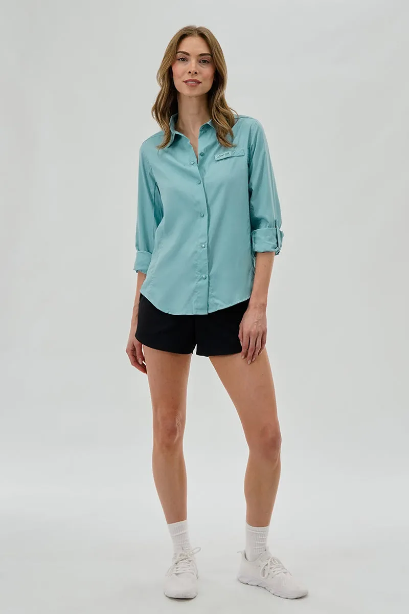 Canada Weather Gear Button Up Collared Shirt - Aqua sold by Fairweather product image thumbnail 5