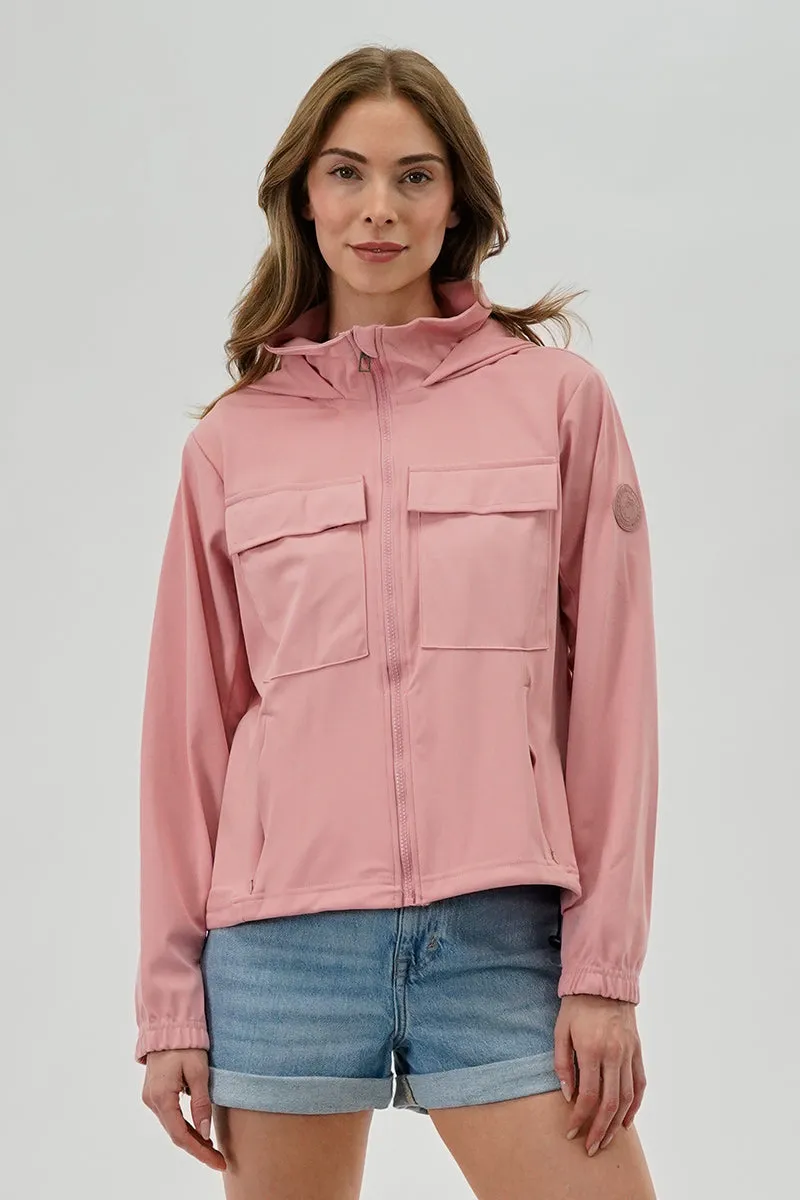 Canada Weather Gear Hooded Utility Lightweight Jacket - Pink sold by Fairweather