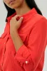 International INC Company Button Down Utility Pocket Blouse - Coral sold by Fairweather