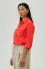 International INC Company Button Down Utility Pocket Blouse - Coral sold by Fairweather