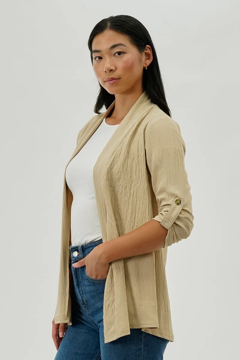 Urbanology Lightweight Wrap Cardigan - Cream sold by Fairweather product image thumbnail 2