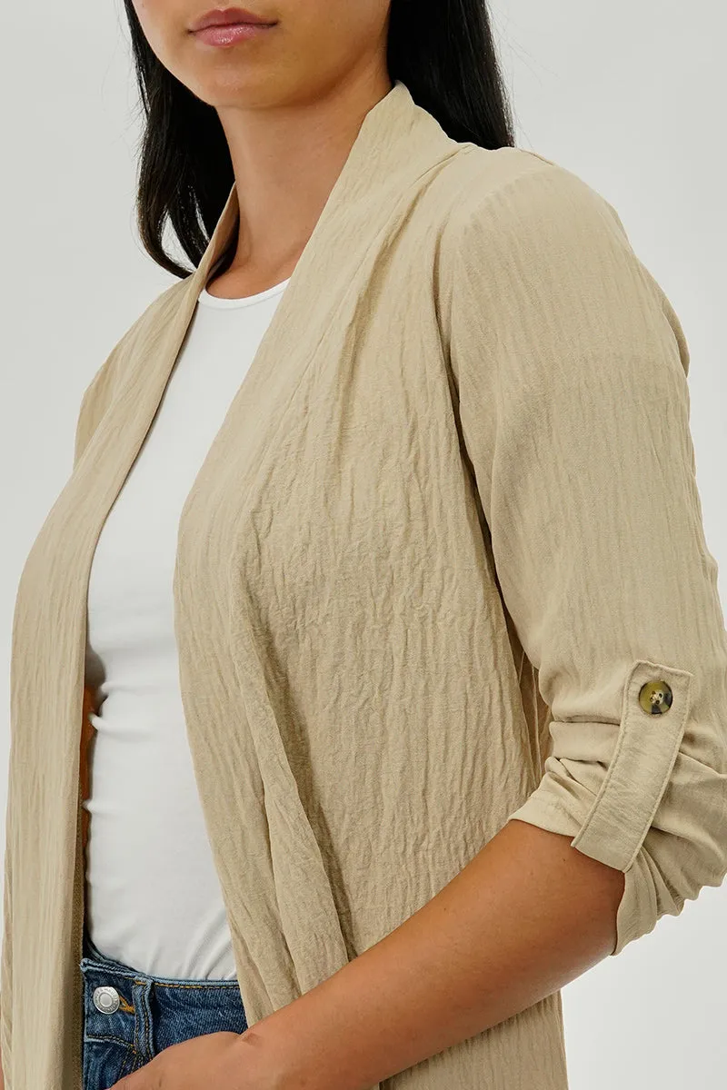 Urbanology Lightweight Wrap Cardigan - Cream sold by Fairweather product image thumbnail 4