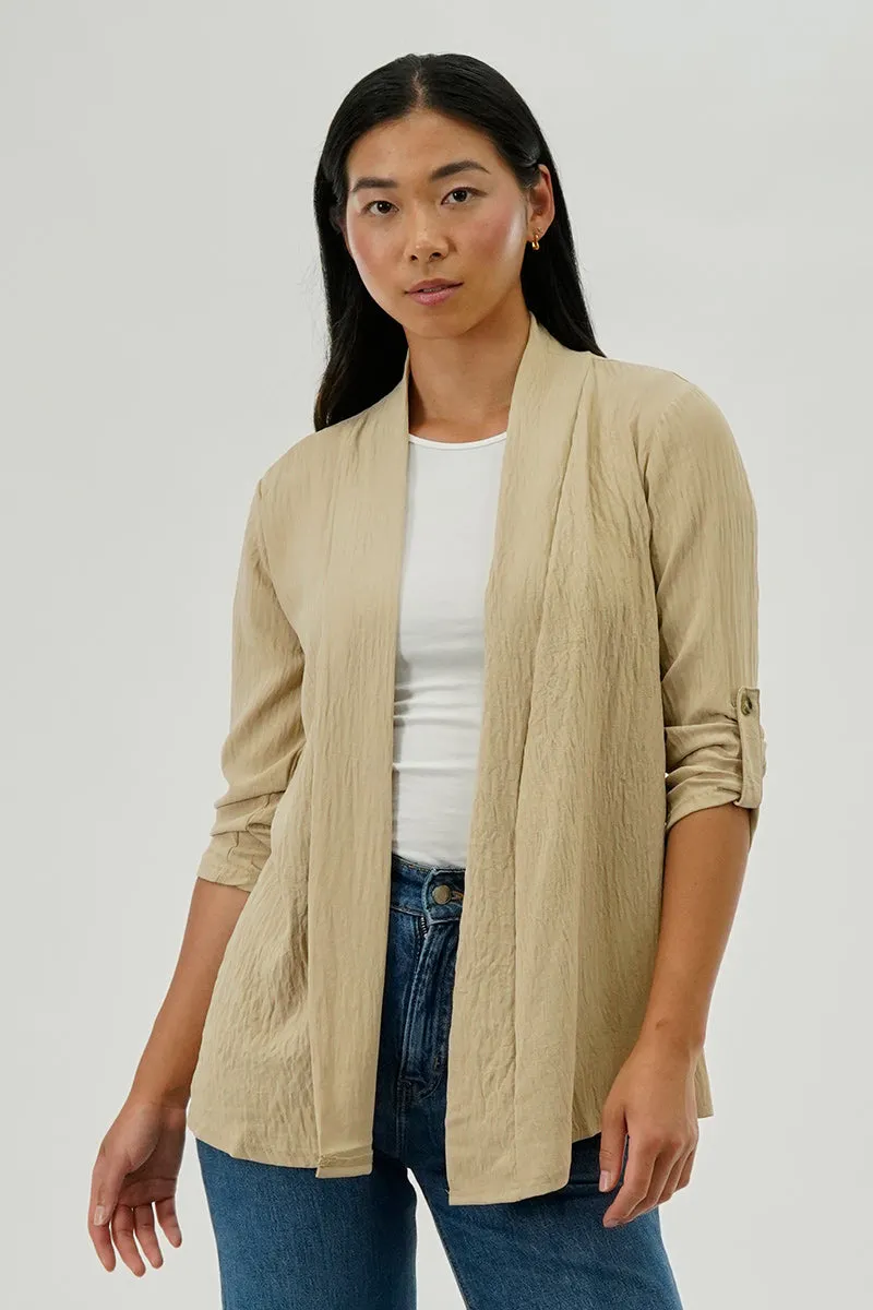 Urbanology Lightweight Wrap Cardigan - Cream sold by Fairweather