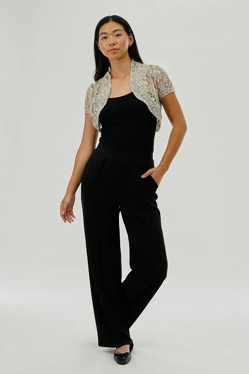 Impress Floral Lace Cardigan - Beige sold by Fairweather product image thumbnail 5