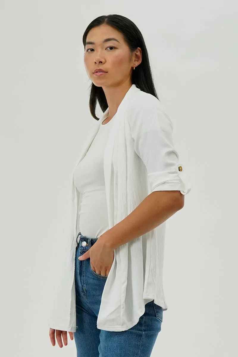 Urbanology Lightweight Wrap Cardigan - White sold by Fairweather product image thumbnail 2